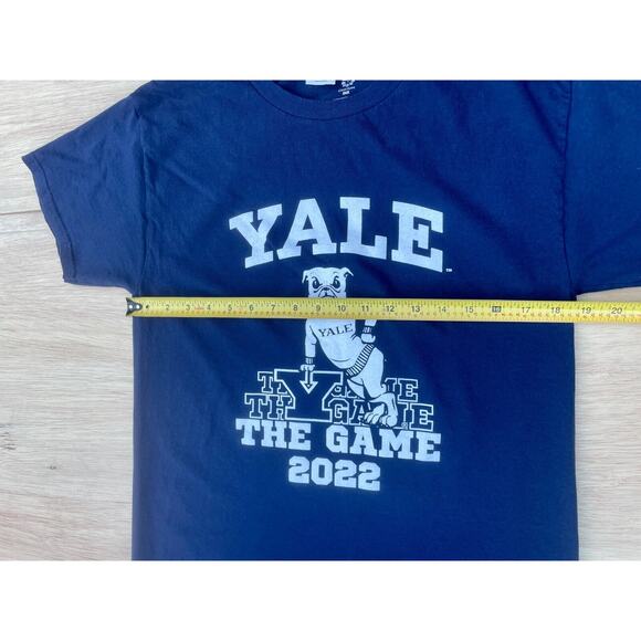HANES YALE University Bulldog T-Shirt‎ The Game 2022 Short Sleeve Men Blue SZ. S - Picture 7 of 7